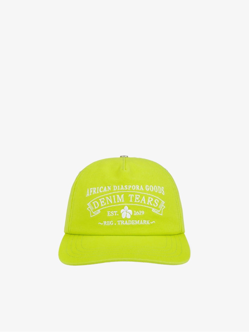 Denim Tears Neon Lime Logo Cap